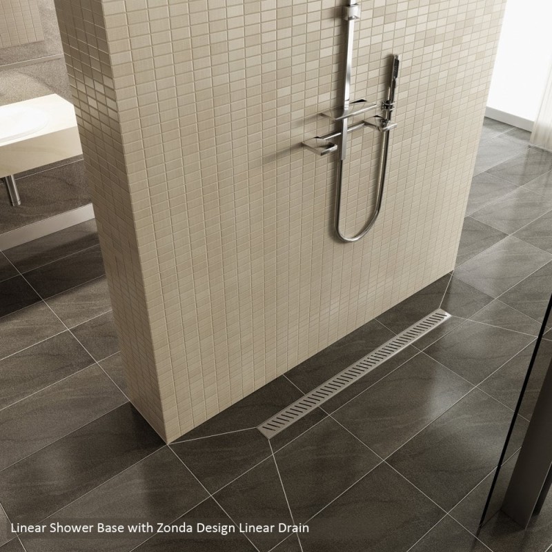 Ascent Linear Drain Wetroom Shower Base