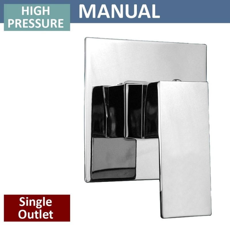 Square Manual Shower Valve - 1 Outlet (controls 1 function)