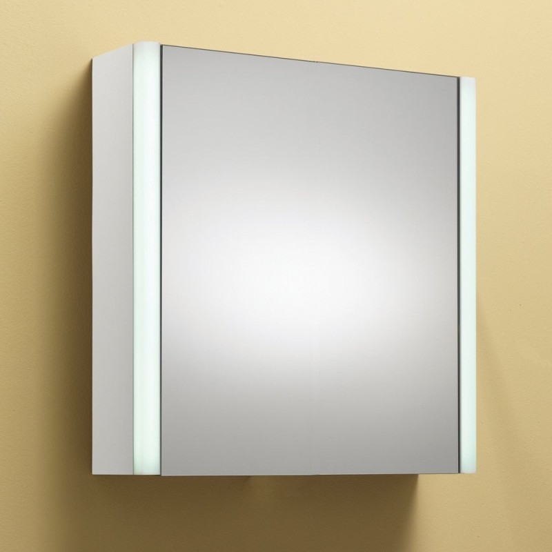 Monica 500mm 1-Door Mirrored Cabinet with Integrated Lights