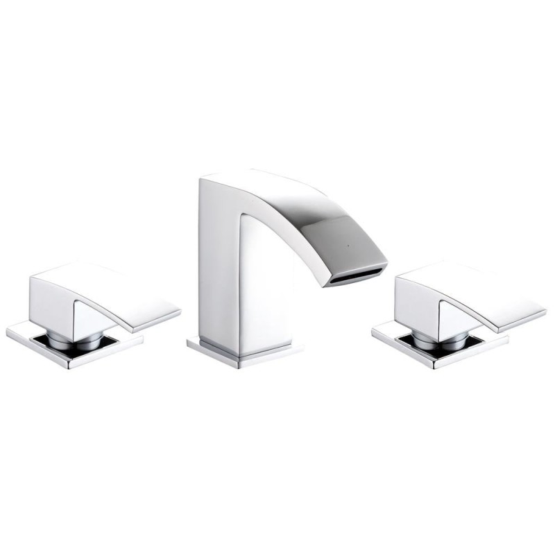 Grosvenor 3 Tap Hole Basin OR Bath Filler with Open Waterfall Spout