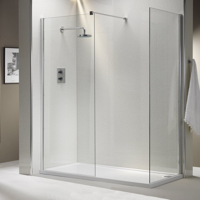 Genesis 8mm Shower Wall with Easy-Clean Glass