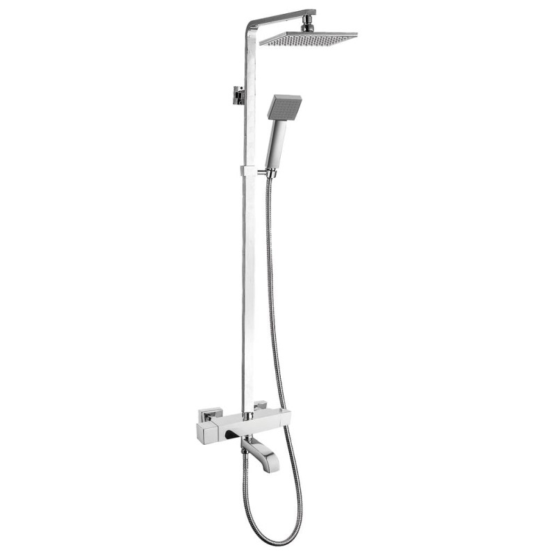 Extended Height Nevada Thermostatic Shower Valve with Riser Rail & Bath Spout
