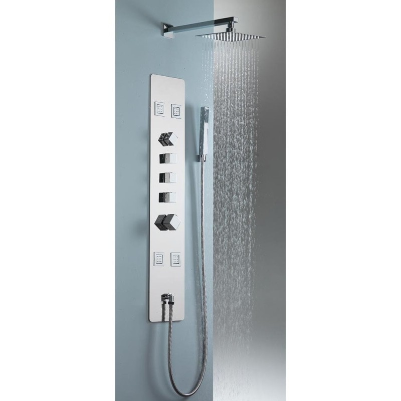 Nevada Recessed Shower Panel with BodyJets & Handheld Shower Kit
