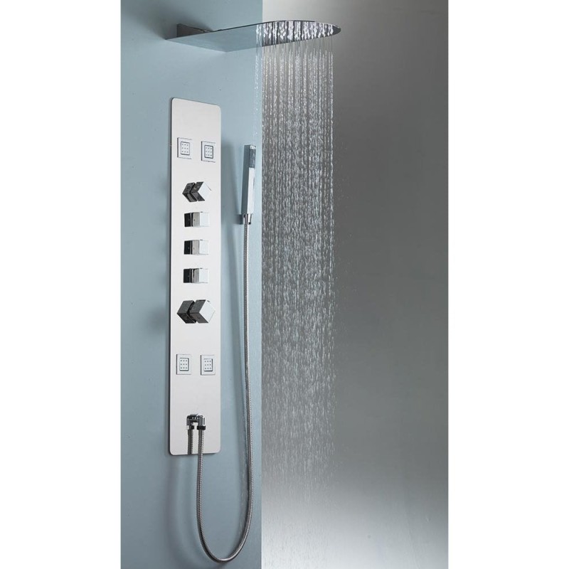 Nevada Recessed Shower Panel with BodyJets & Handheld Shower Kit