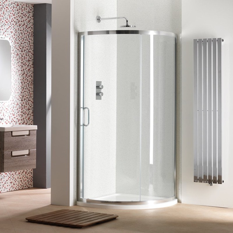 Classic Nouveau 6mm Single Door Quadrant Enclosure & Tray with Easy-Clean Glass