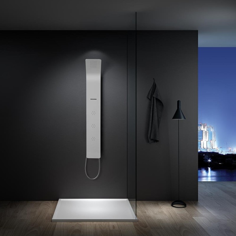 Florence Shower Column with Rainfall Head, Waterfall Spout, Body Jets & Shower Kit