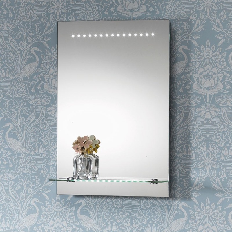 Bologna Mirror with LED Lights & Lit Shelf