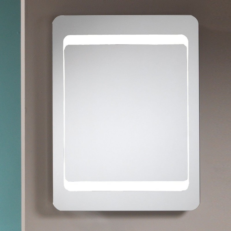 Kansas Mirror with LED Light Strip, Anti-Mist Pad & Sensor Switch