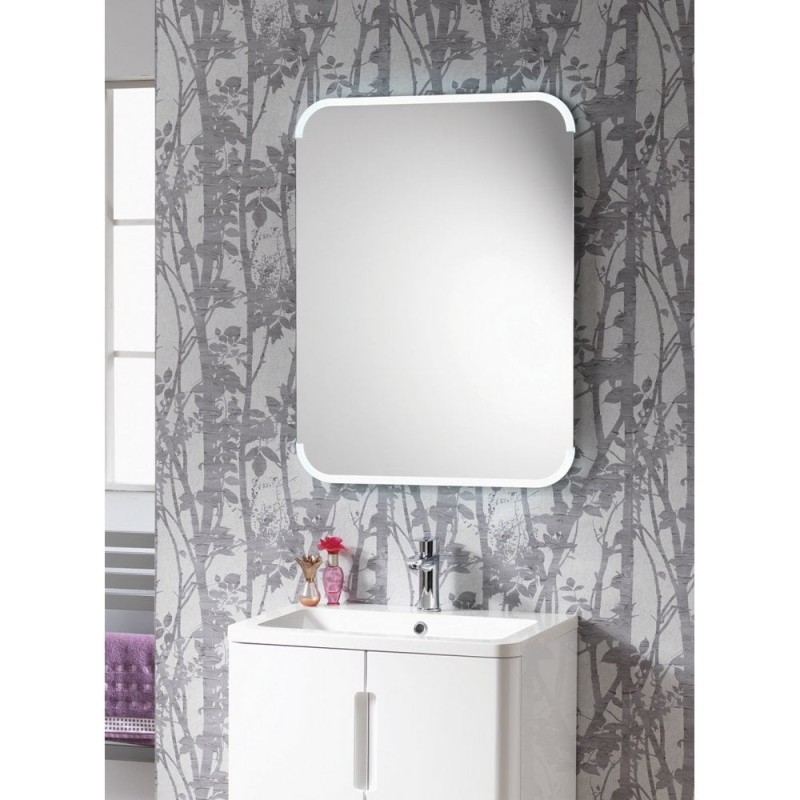Aston Mirror with Integrated Side Lights, Anti-Mist Pad & Sensor Switch - 2 Size Options