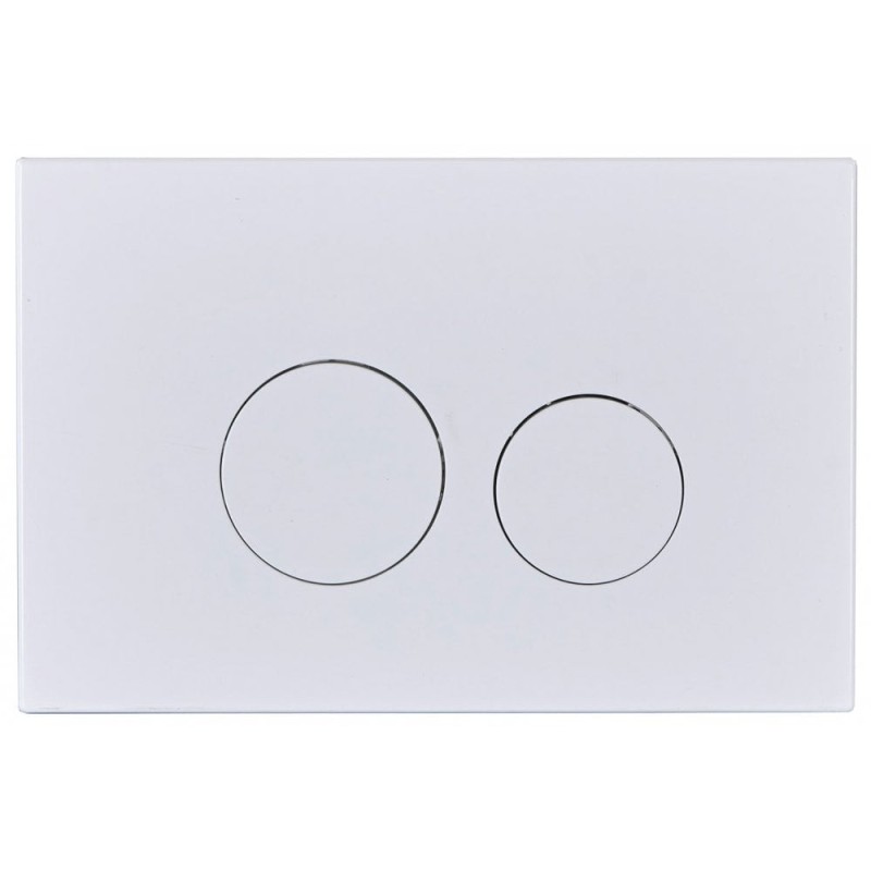 Ohio Round Push-Button & Plate - White (For Ascent Pneumatic Cistern)