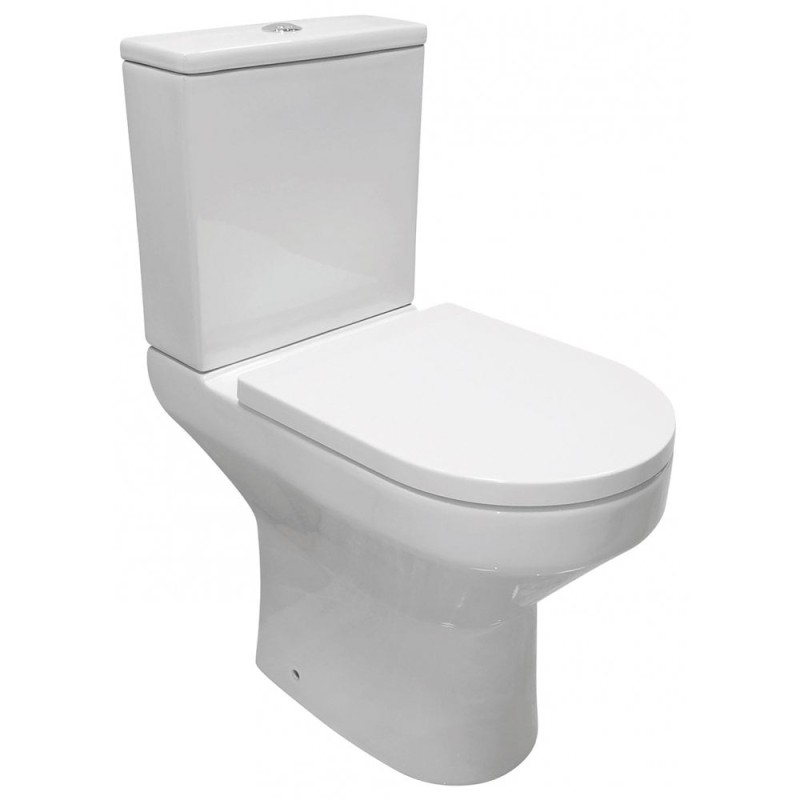 Evora Tall Rimless Open Sided WC including Soft Close Seat