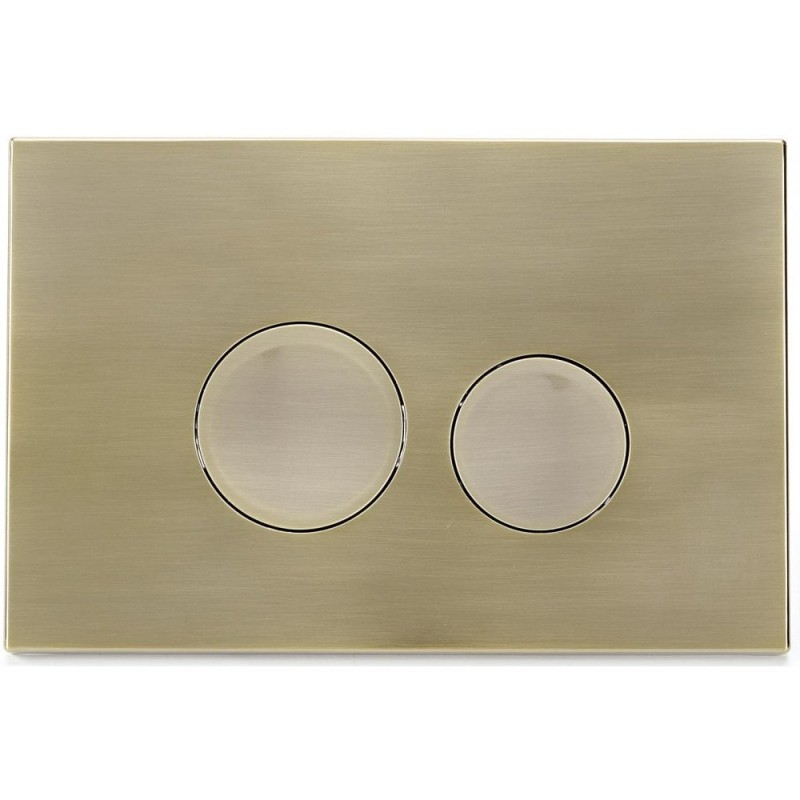 Ohio Round Push-Button & Plate - Brushed Brass (For Ascent Pneumatic Cistern)