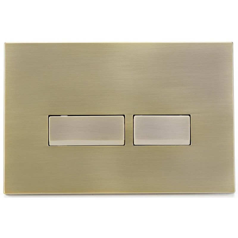 Nevada Square Push-Button & Plate - Brushed Brass (For Ascent Pneumatic Cistern)