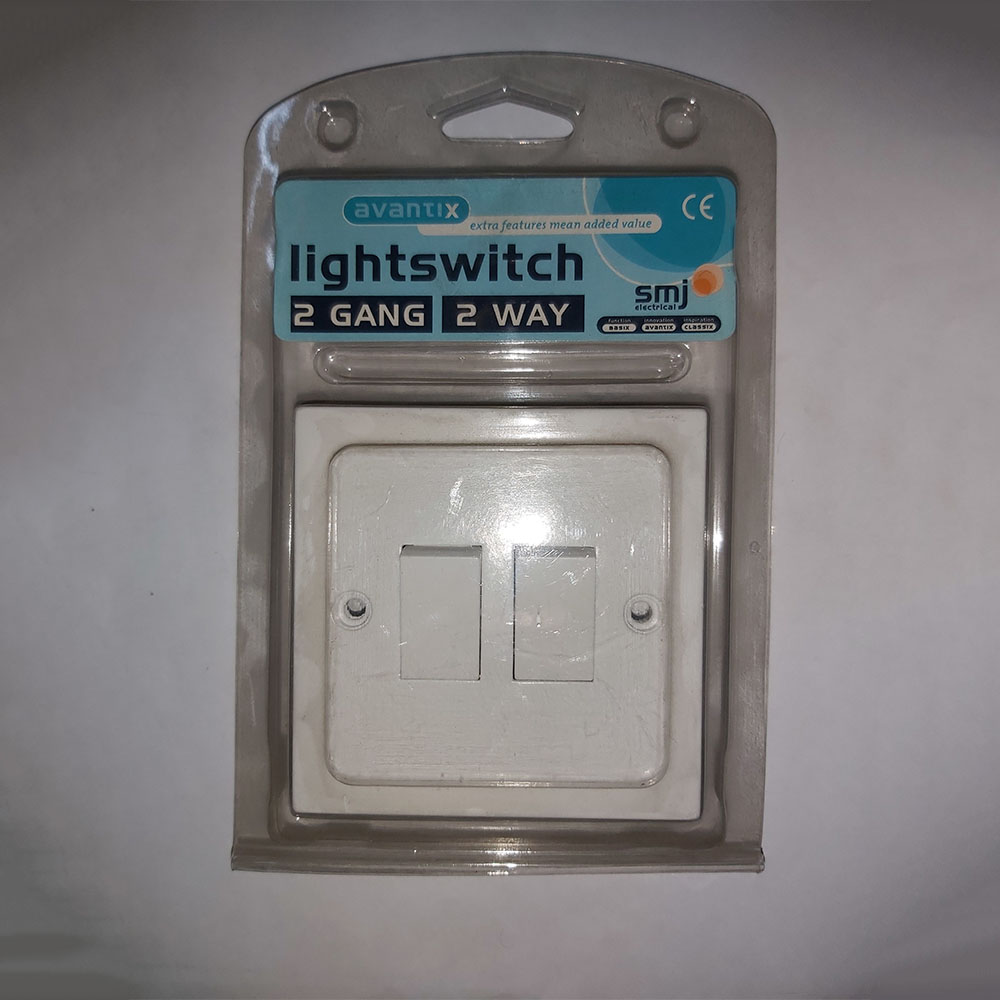 S.M.J 2 Gang 2 Way Light Switch